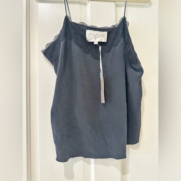 Rory Beca silk black lace camisole top crop - Picture 6 of 10